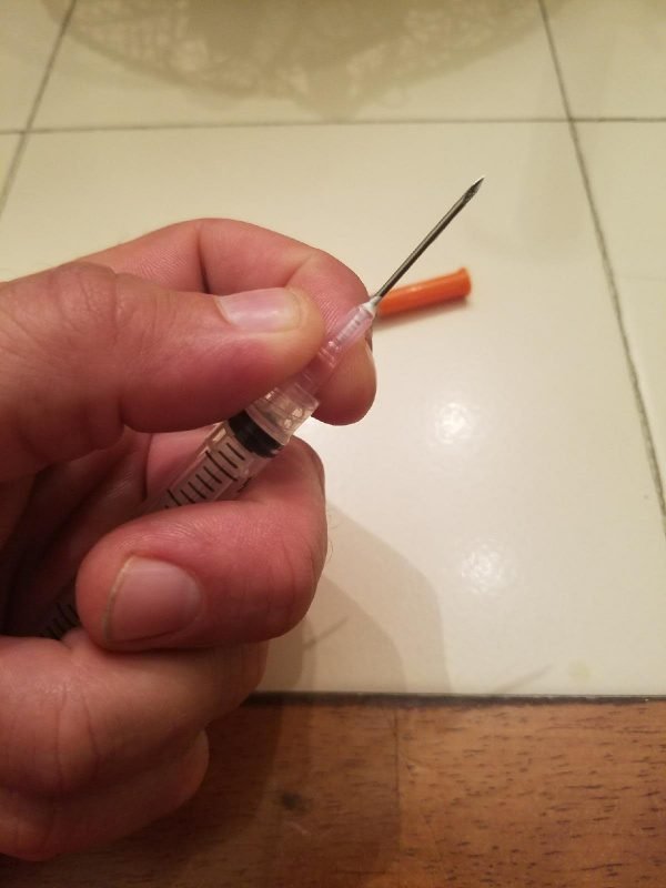 BACKFILLING insulin syringes for steroid injections!