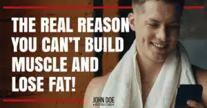 man in gym on phone